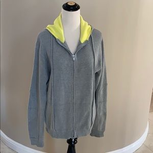 Armani Exchange Gray Cotton Zip-up Hoodie. M